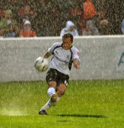 Richard Jackson clearing the ball