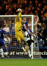 Dean Brill claims the ball