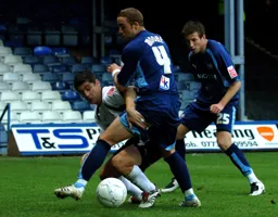 Steve Robinson tussling for the ball