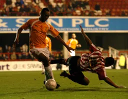 Calvin Andrew leaves a defender on the floor