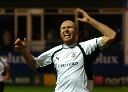 Sam Parkin celebrates his last minute equalising goal