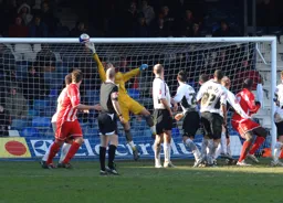 Dean Brill with a finger tip save