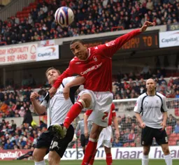 Paul McVeigh loses out in the air