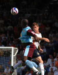George Pilkington wins his defensive header