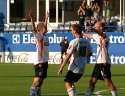 Asa Hall accepts the congratulations after his goal
