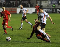 Tom Craddock hurdles a tackle
