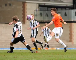 Chris Martin tries to add to the Town's goal tally