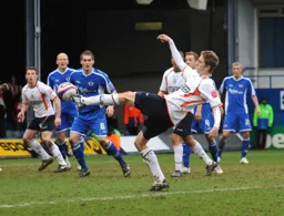 Asa Hall gets his toe to the ball