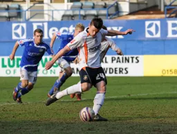 Tom Craddock nets the only goal from the spot