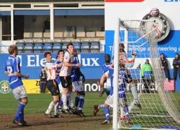 So close as the ball flashes over the bar