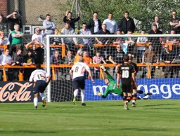 Dean Brill brings off an acrobatic save