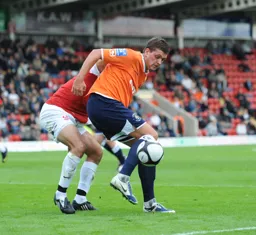 Ben Wright holds the ball up