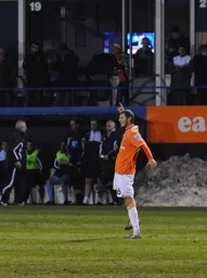 Rossi Jarvis celebrates after scoring Town`s fourth goal