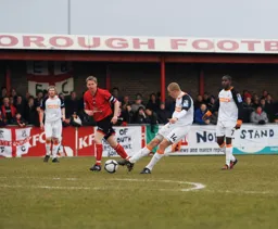 Asa Hall hammers in the only goal of the game