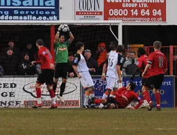 Mark Tyler safely catches the ball