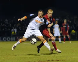 Liam Hatch puts his shoulder into a challenge