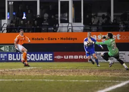 Kevin Gallen scores his second and Town`s third goal