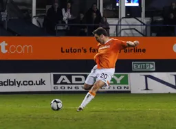 Kevin Gallen is about to complete the scoring with Town`s sixth goal