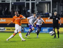 After three penalty misses in the previous home game Andy Drury slots one in