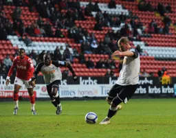 Andy Drury slots the penalty away for both his and the Hatters second