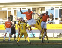 Matthew Barnes-Homer still putting in all the effort but again no goal today for our leading goalscorer