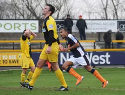 Matthew Barnes-Homer celebrates his return to goalscoring form