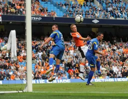 A key moment as a header by Jason Walker unluckily comes back off the post with minutes to go