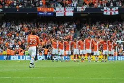The long walk back for Jason Walker towards his dejected team mates and shocked Luton fans