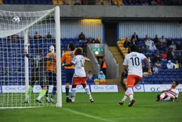 James Dance fires just over the bar