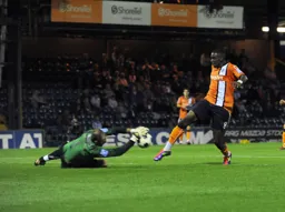 Amari Morgan-Smith is denied by Matt Glennon