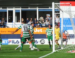 Stuart Fleetwood scores the only goal of the game