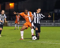 Aaron O`Connor gets his foot on the ball