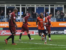 Aaron O`Connor has just scored his and Town`s first goal
