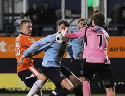 Adam Watkins is unable to find a way through