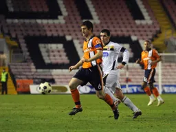 George Pilkington keeps a close eye on the ball
