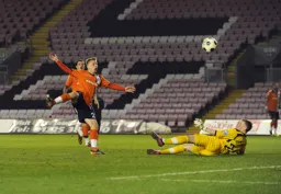 Adam Watkins is just off target