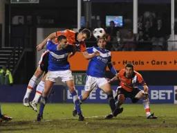 Janos Kovacs heads goalwards in search of a second goal