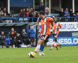 Stuart Fleetwood runs through to score Town`s first goal