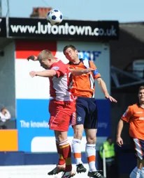 George Pilkington wins this aerial duel