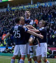 Alex Lawless leads the celebrations after that all important goal