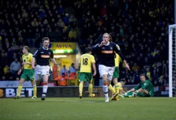 Scott Rendell gives it the silent treatment after scoring the only goal of the game