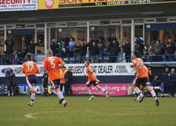 Dave Martin celebrates his goal