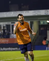 Alex Lawless celebrating his goal