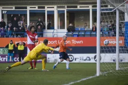 Luke Guttridge scores the opening goal