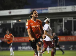 Luke Rooney celebrates his goal