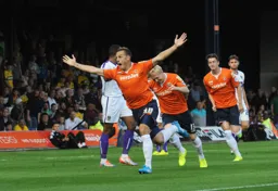 Luke Wilkinson goes to the Wing Stand to celebrate