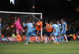 Luke Wilkinson's header hits the net