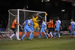 Jayden Stockley sees his effort go narrowly wide