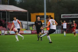 Josh McQuoid scores his and Town`s second goal