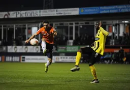 Josh McQuoid brings the ball under control